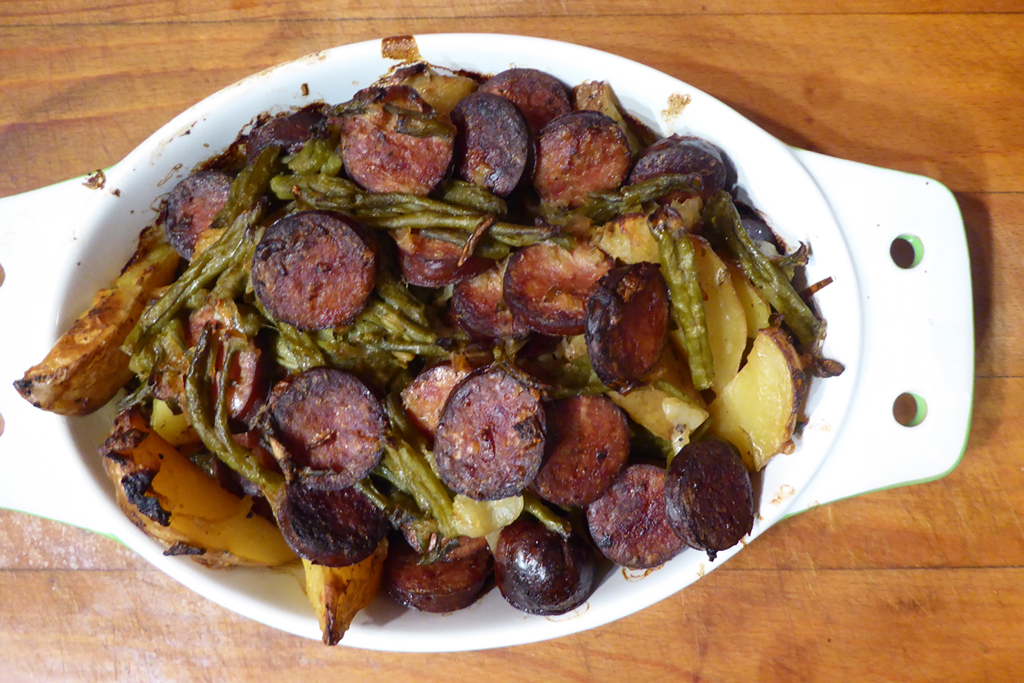 Fazolky s červenými bramborami