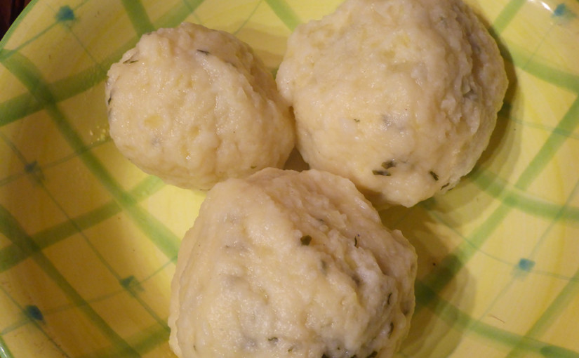 Temperate potato dumplings | A variant on Šinková dumplings without the ham - with chives