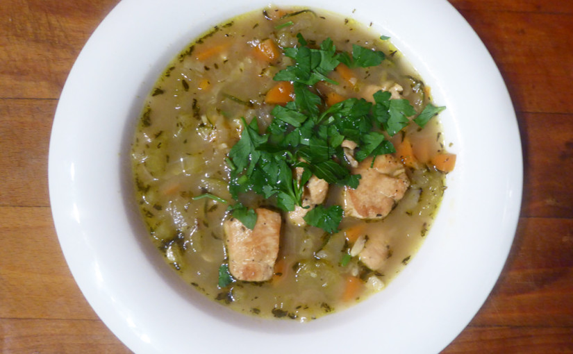 Vegetable soup with chicken, which surprises | Zucchini into grace