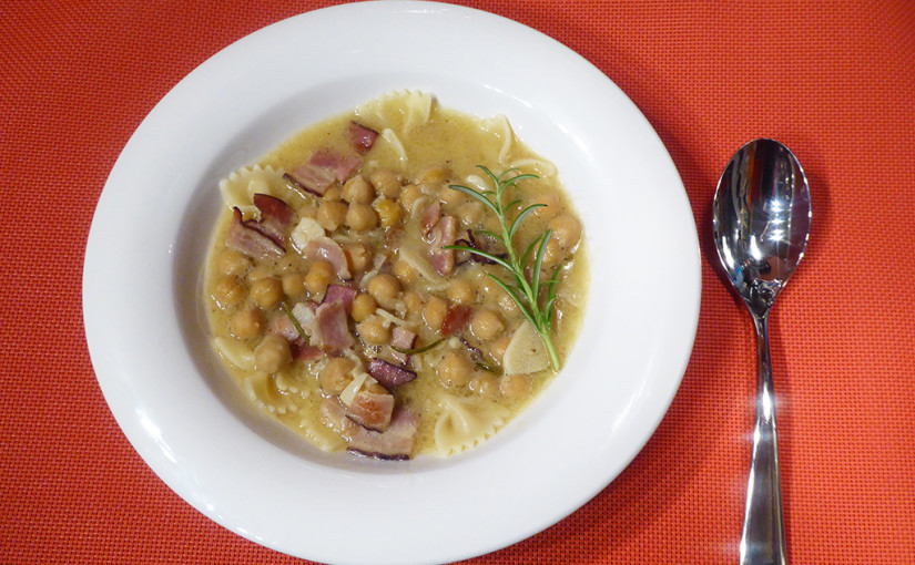 Chickpea soup with bacon | Delikátní záležitost od protinožců