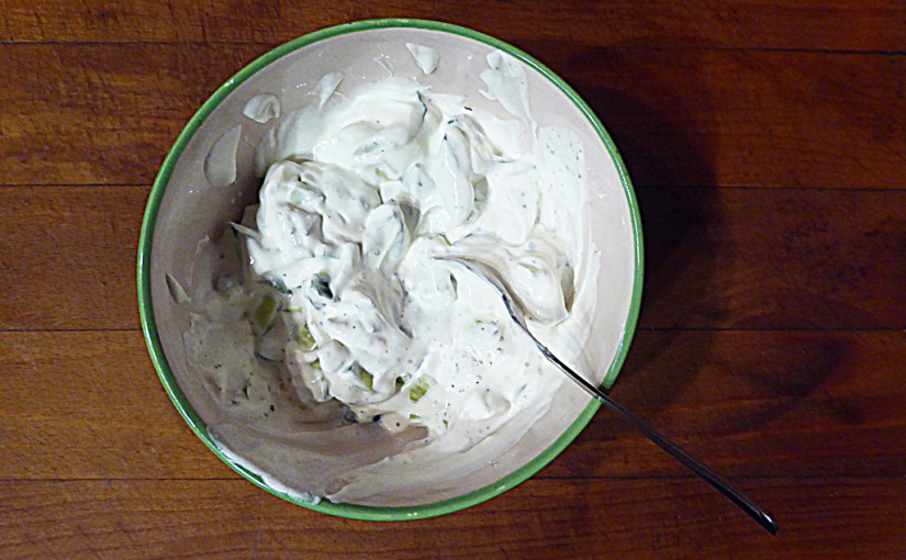 Quick cucumber dip