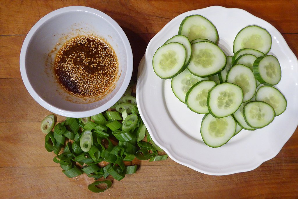 Okurkový salát- ingredience