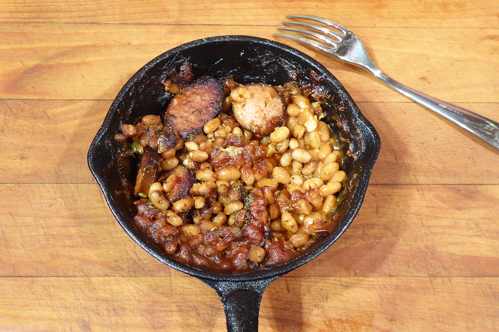 Zapékané fazole s klobásou