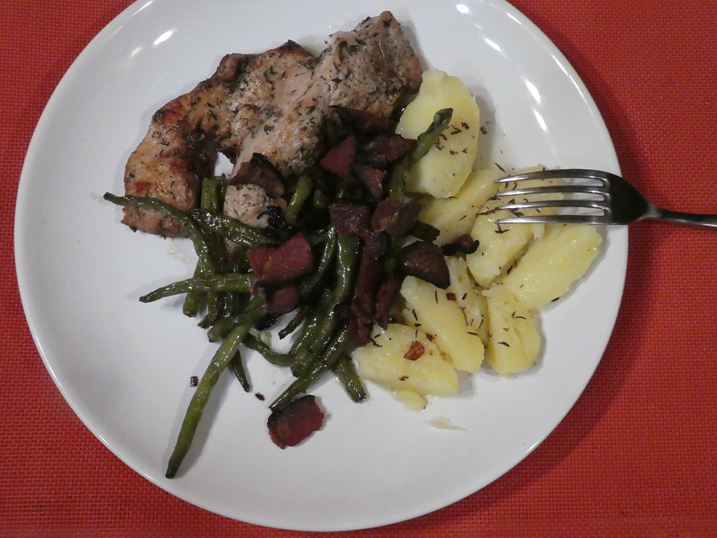 Krůtí řízečky s fazolkami